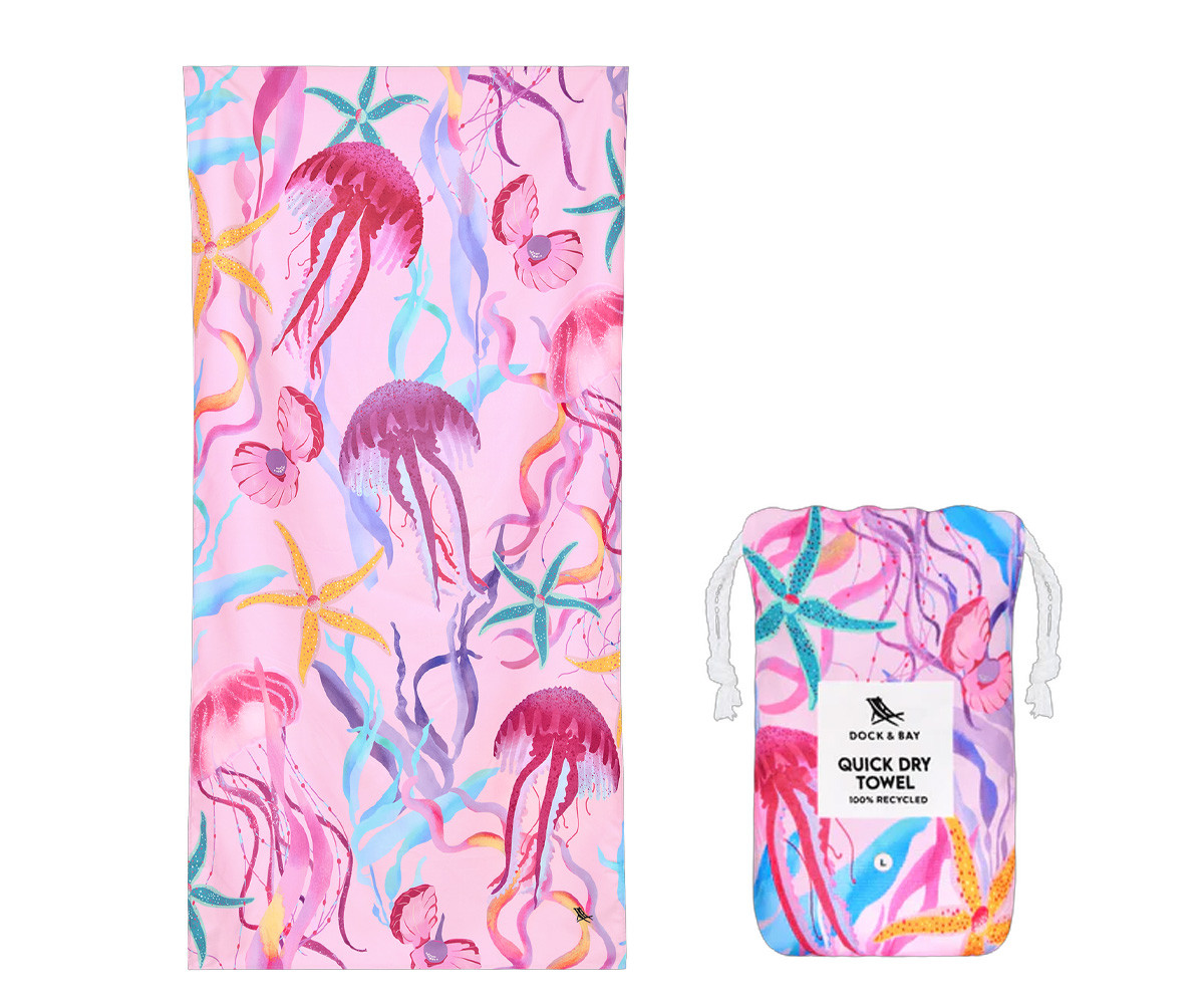 Telo Spiaggia Large Microfibra Summer Jellyfish Personalizzabile