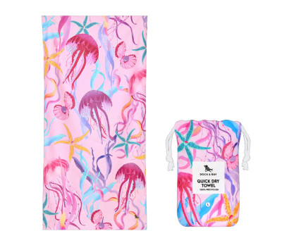 Telo Spiaggia Large Microfibra Summer Jellyfish Personalizzabile