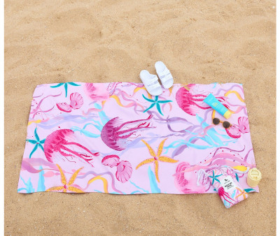 Telo Spiaggia Large Microfibra Summer Jellyfish Personalizzabile