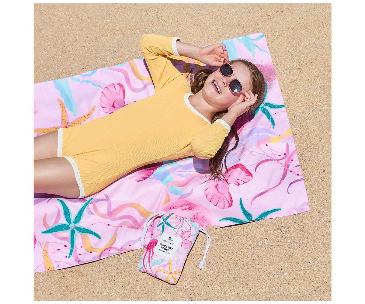 Telo Spiaggia Large Microfibra Summer Jellyfish Personalizzabile