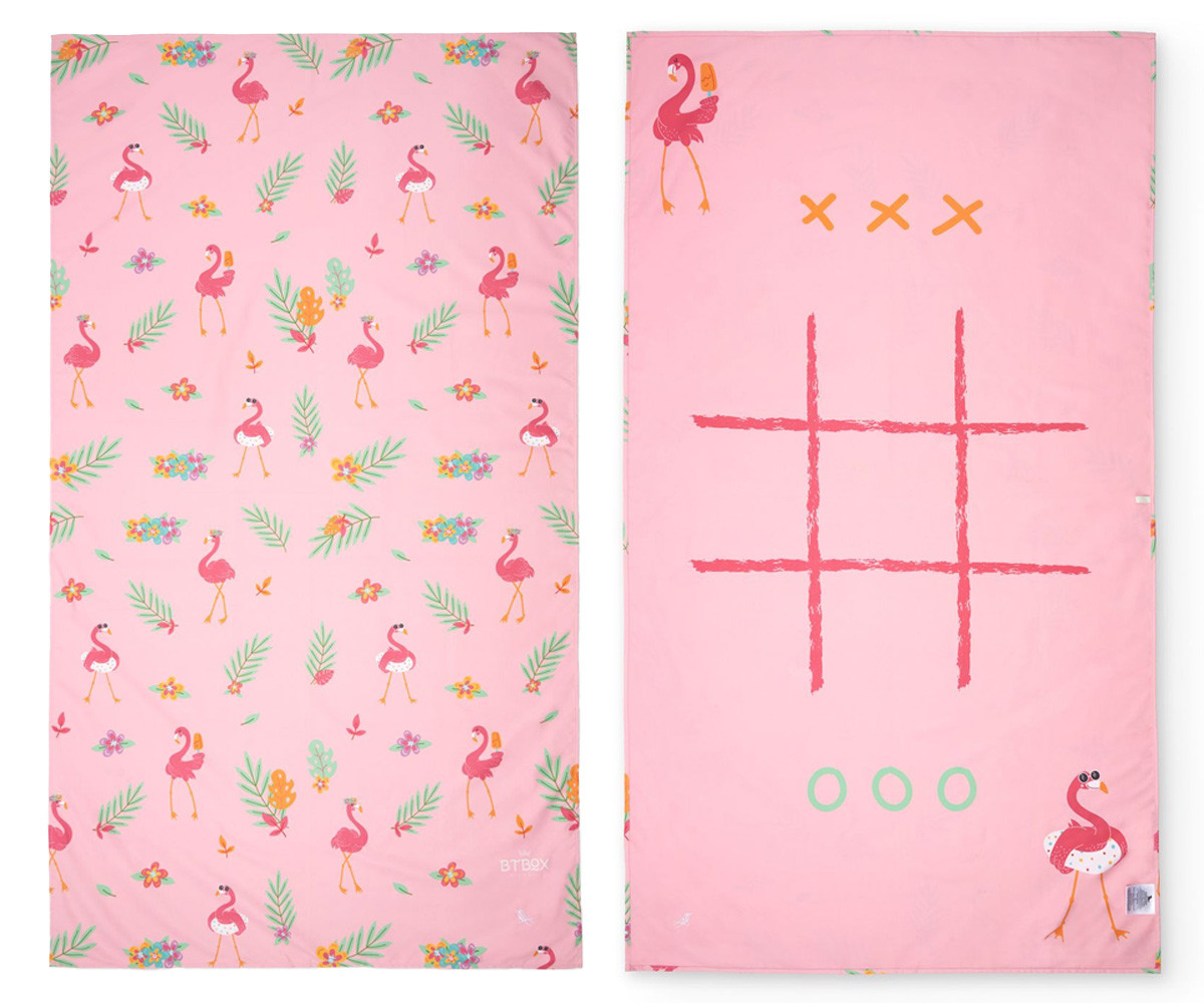 Telo Spiaggia Large Microfibra Flamingos