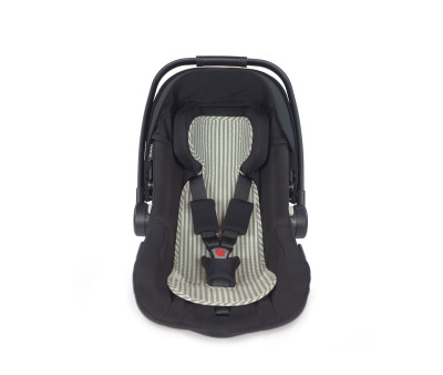 Colchoneta para Silla de Coche Praliné Rayas Matcha