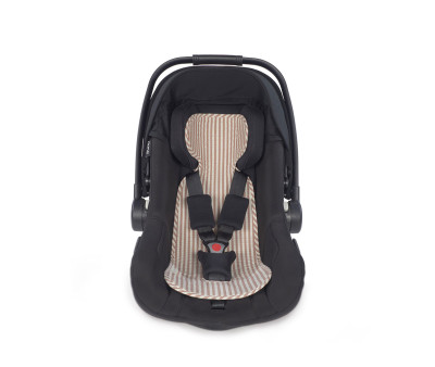 Colchoneta para Silla de Coche Praliné Rayas Moka
