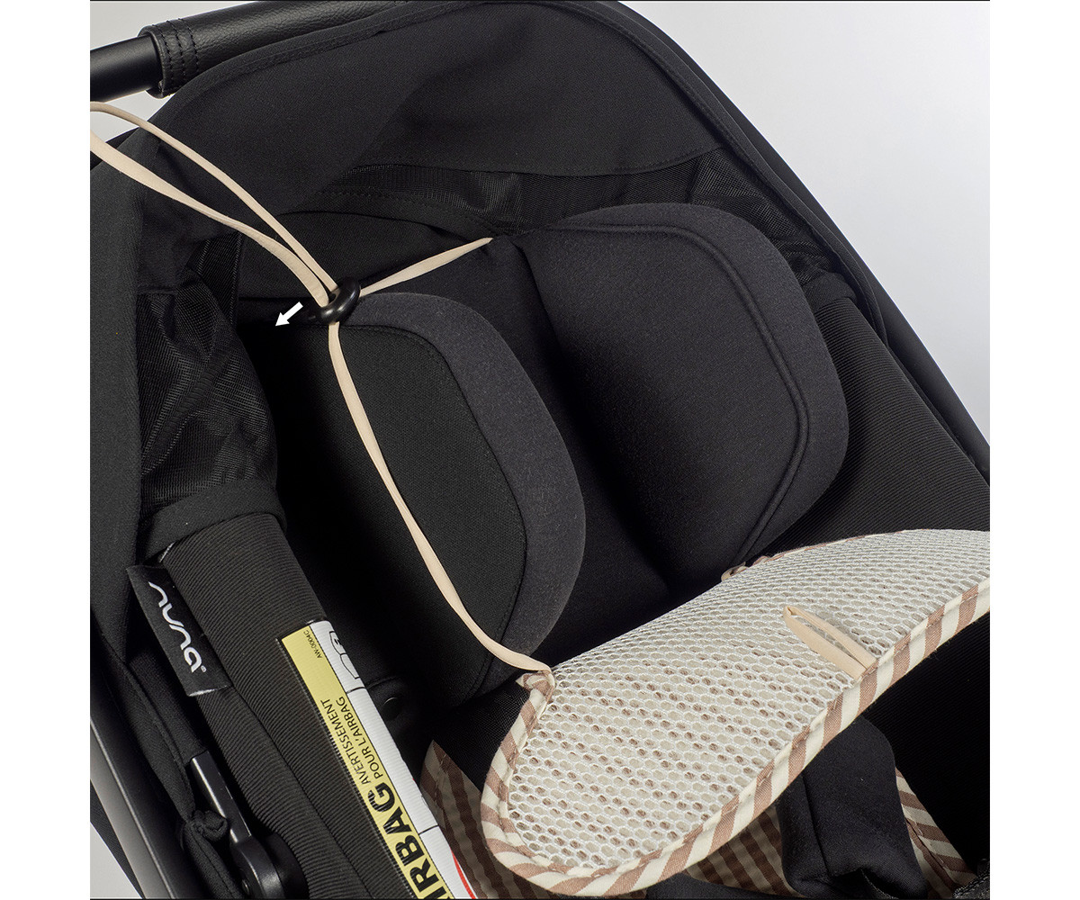 Colchoneta para Silla de Coche Praliné Rayas Moka