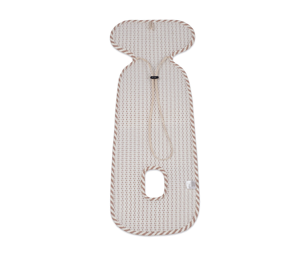 Colchoneta para Silla de Coche Praliné Rayas Moka