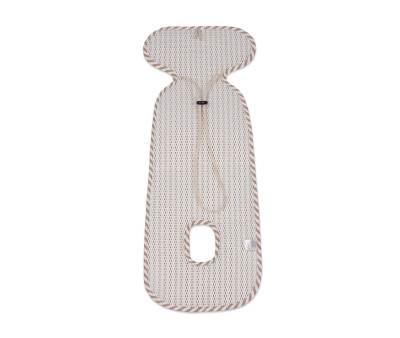 Colchoneta para Silla de Coche Praliné Rayas Moka