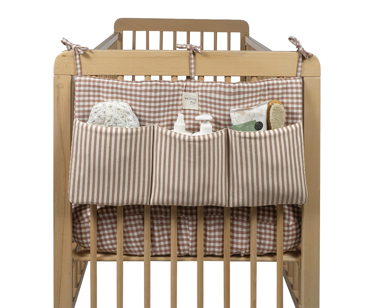 Organizador Cuna Praline Vichy Rayas Moka