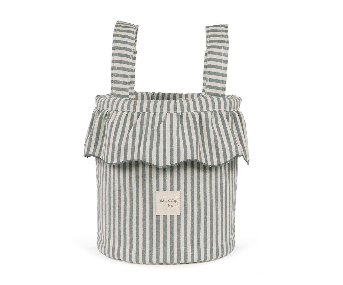Borsa a Secchiello Bucket Praliné Stripes Matcha