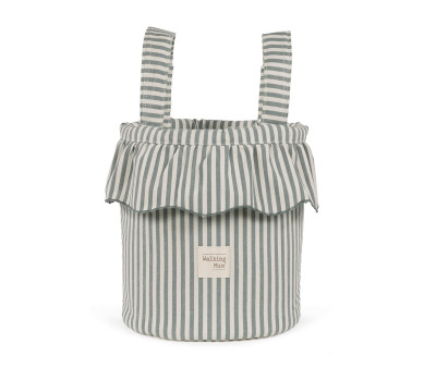 Borsa a Secchiello Bucket Praliné Stripes Matcha