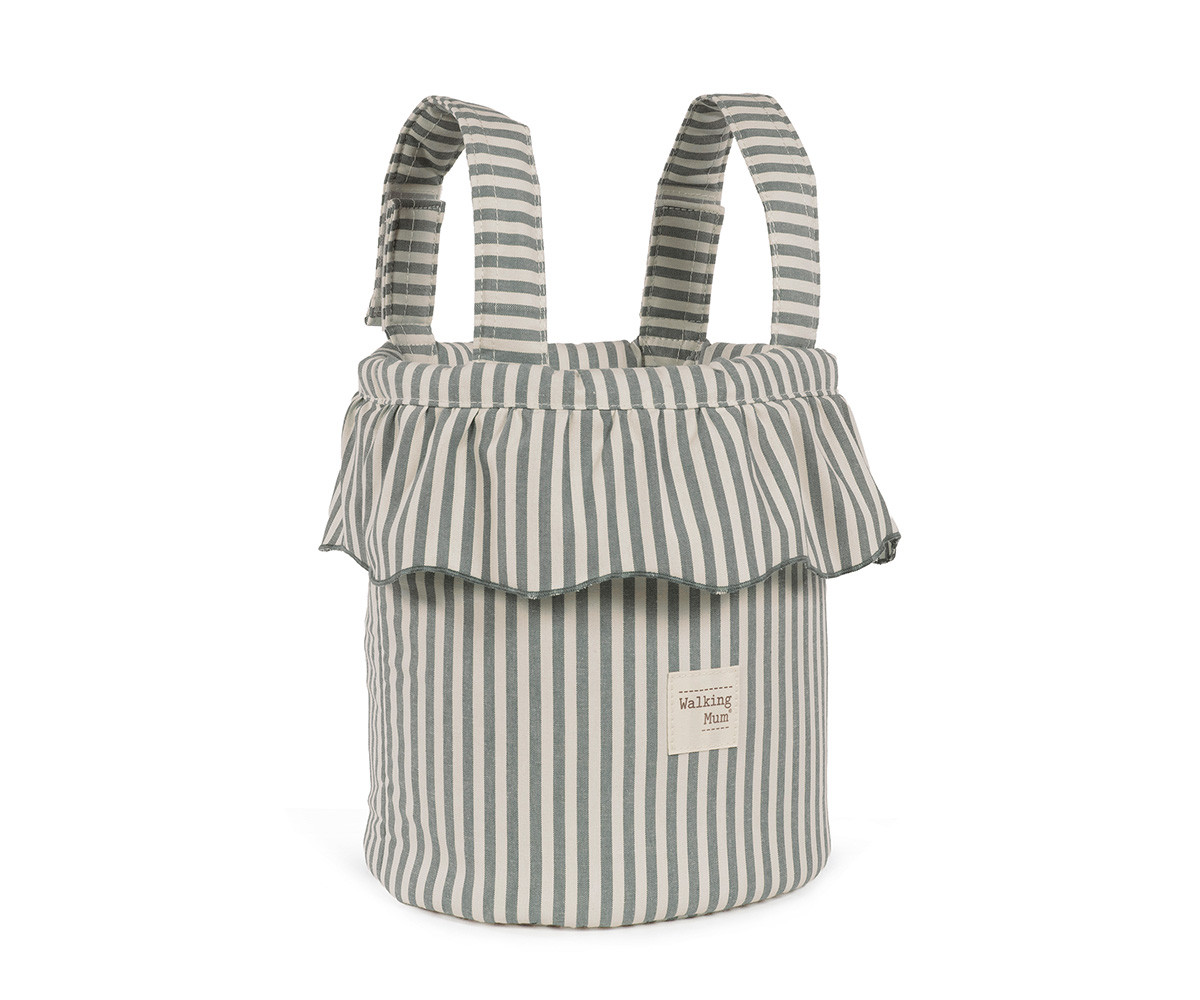 Borsa a Secchiello Bucket Praliné Stripes Matcha