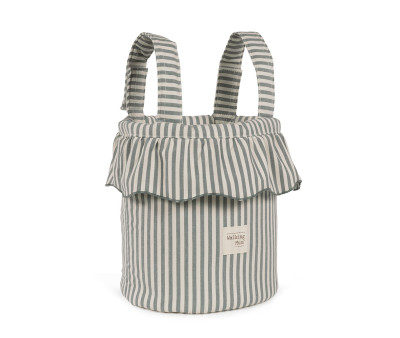 Borsa a Secchiello Bucket Praliné Stripes Matcha