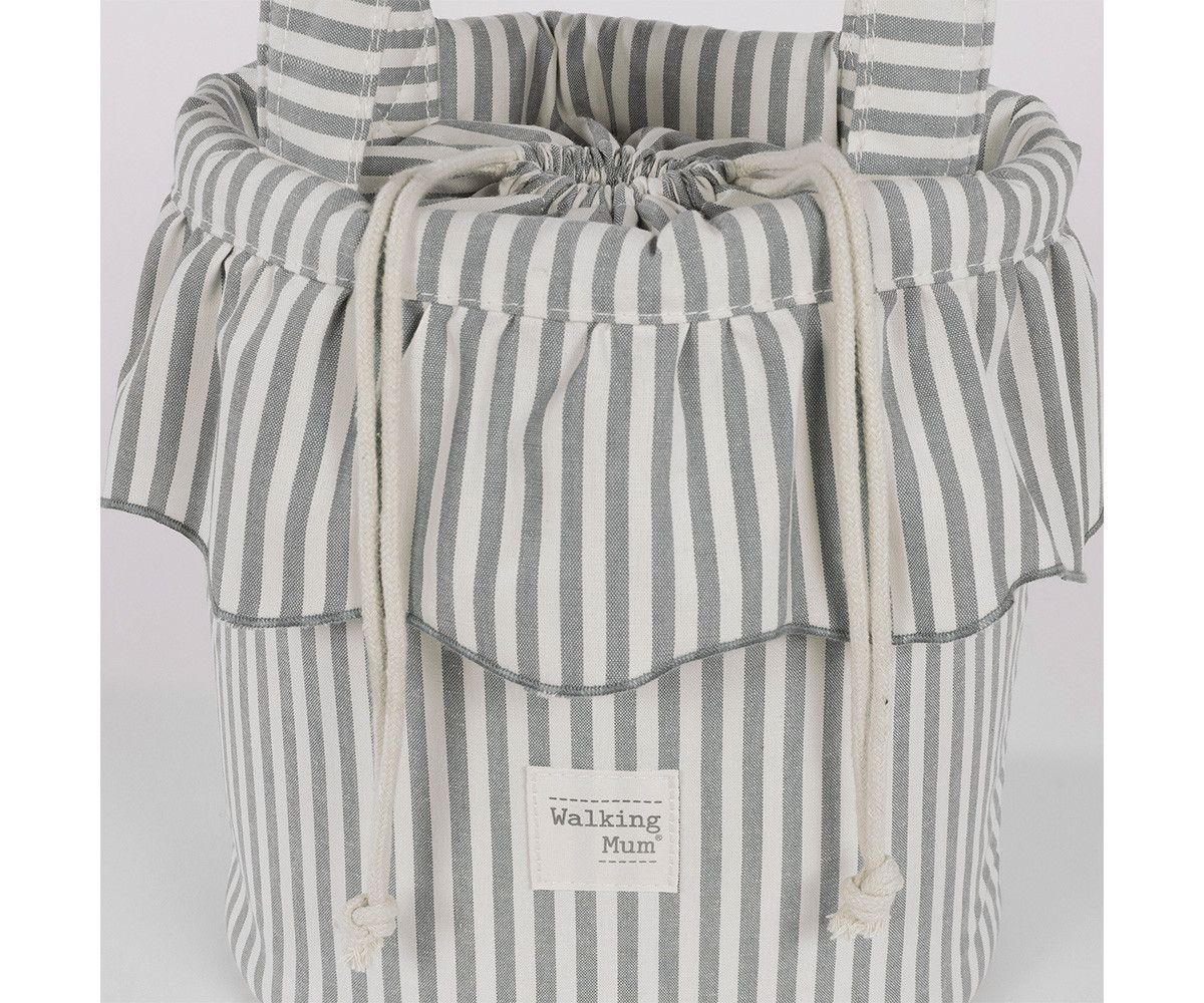 Borsa a Secchiello Bucket Praliné Stripes Matcha