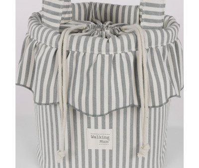 Borsa a Secchiello Bucket Praliné Stripes Matcha