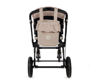 Borsa a Secchiello Bucket Praliné Stripes Moka