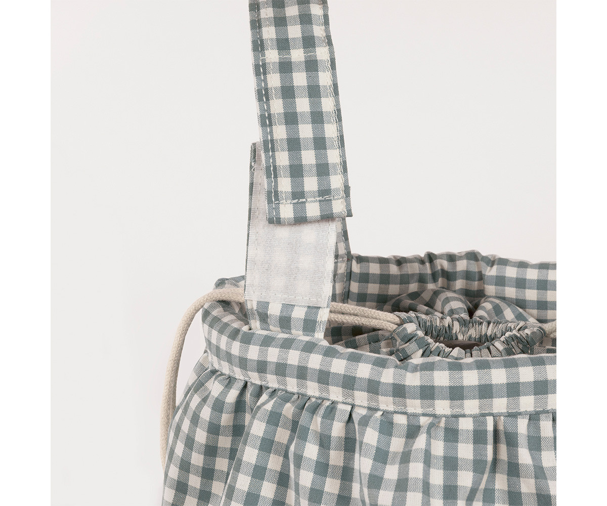 Borsa a Secchiello Bucket Praliné Vichy Matcha