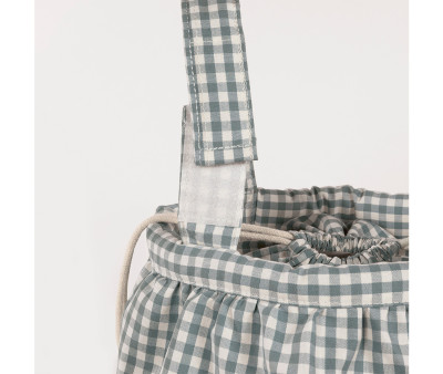 Borsa a Secchiello Bucket Praliné Vichy Matcha