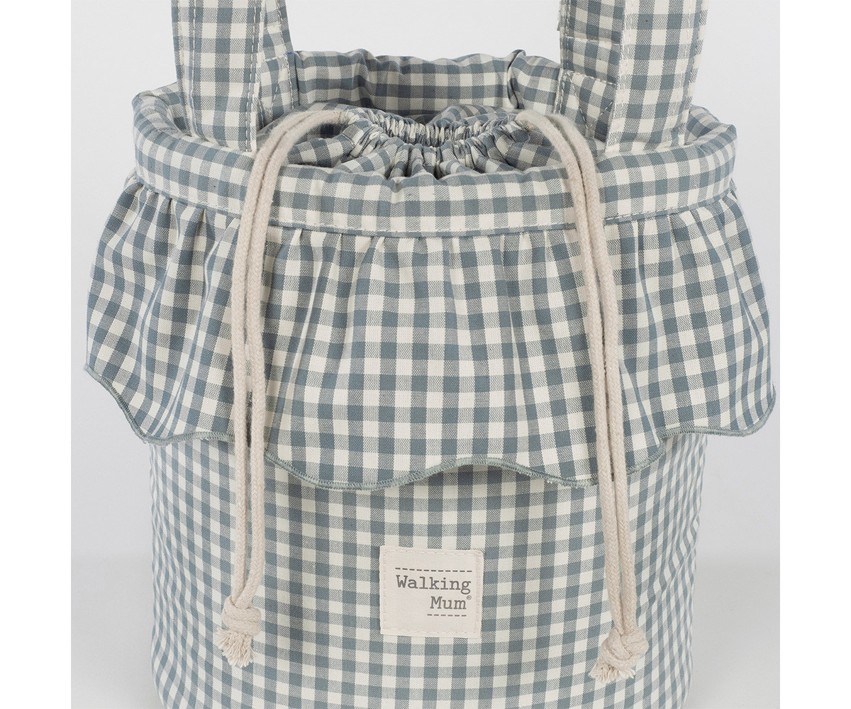 Borsa a Secchiello Bucket Praliné Vichy Matcha