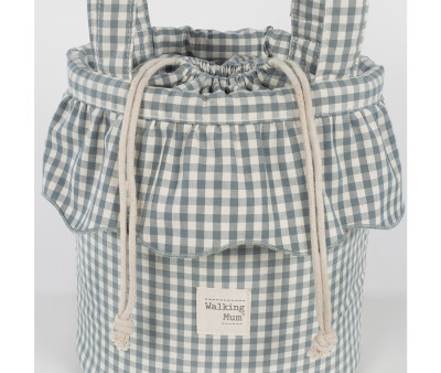 Borsa a Secchiello Bucket Praliné Vichy Matcha