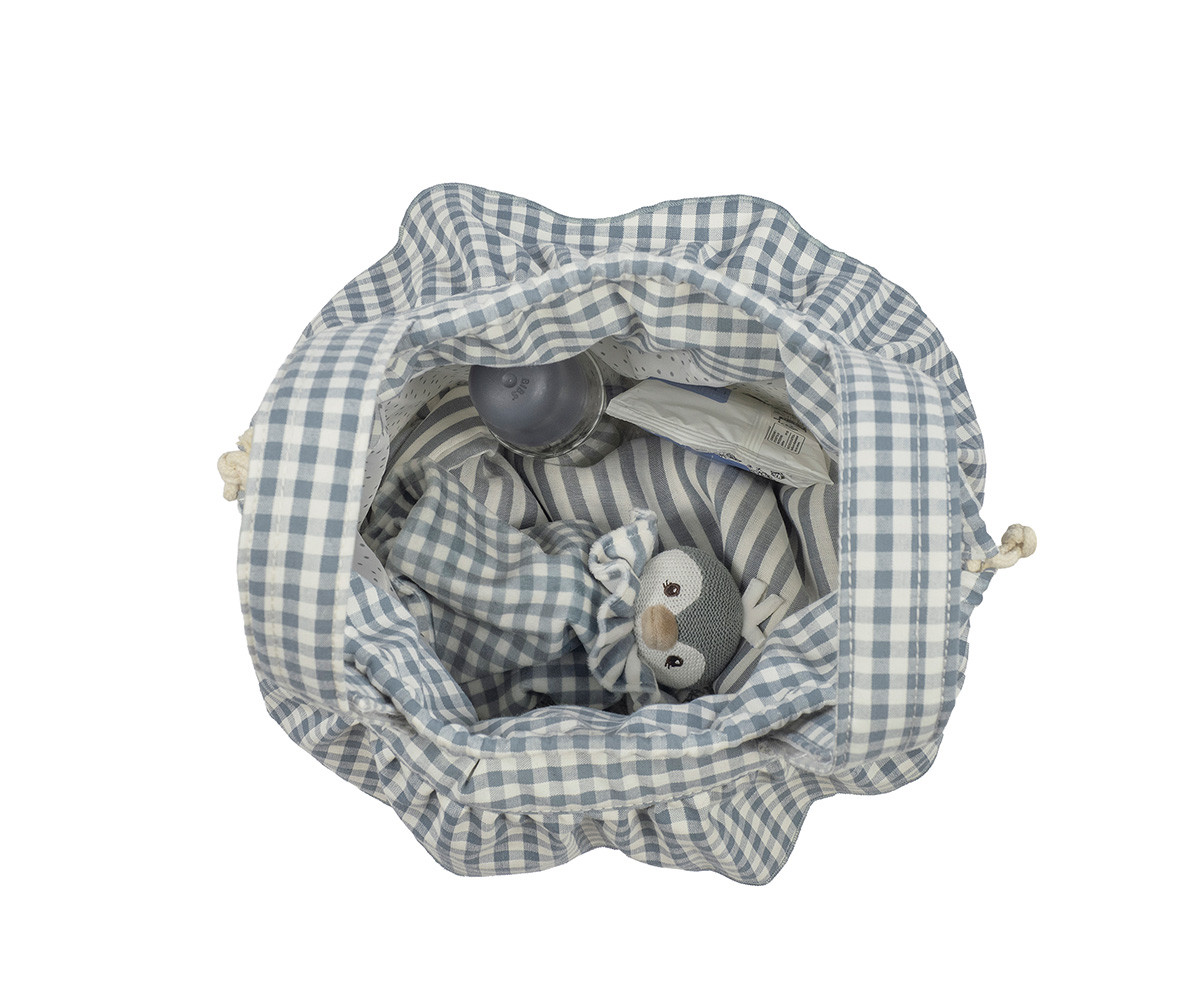 Borsa a Secchiello Bucket Praliné Vichy Matcha