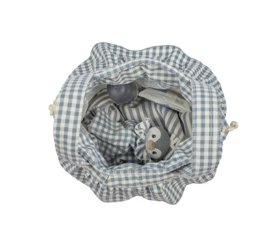 Borsa a Secchiello Bucket Praliné Vichy Matcha