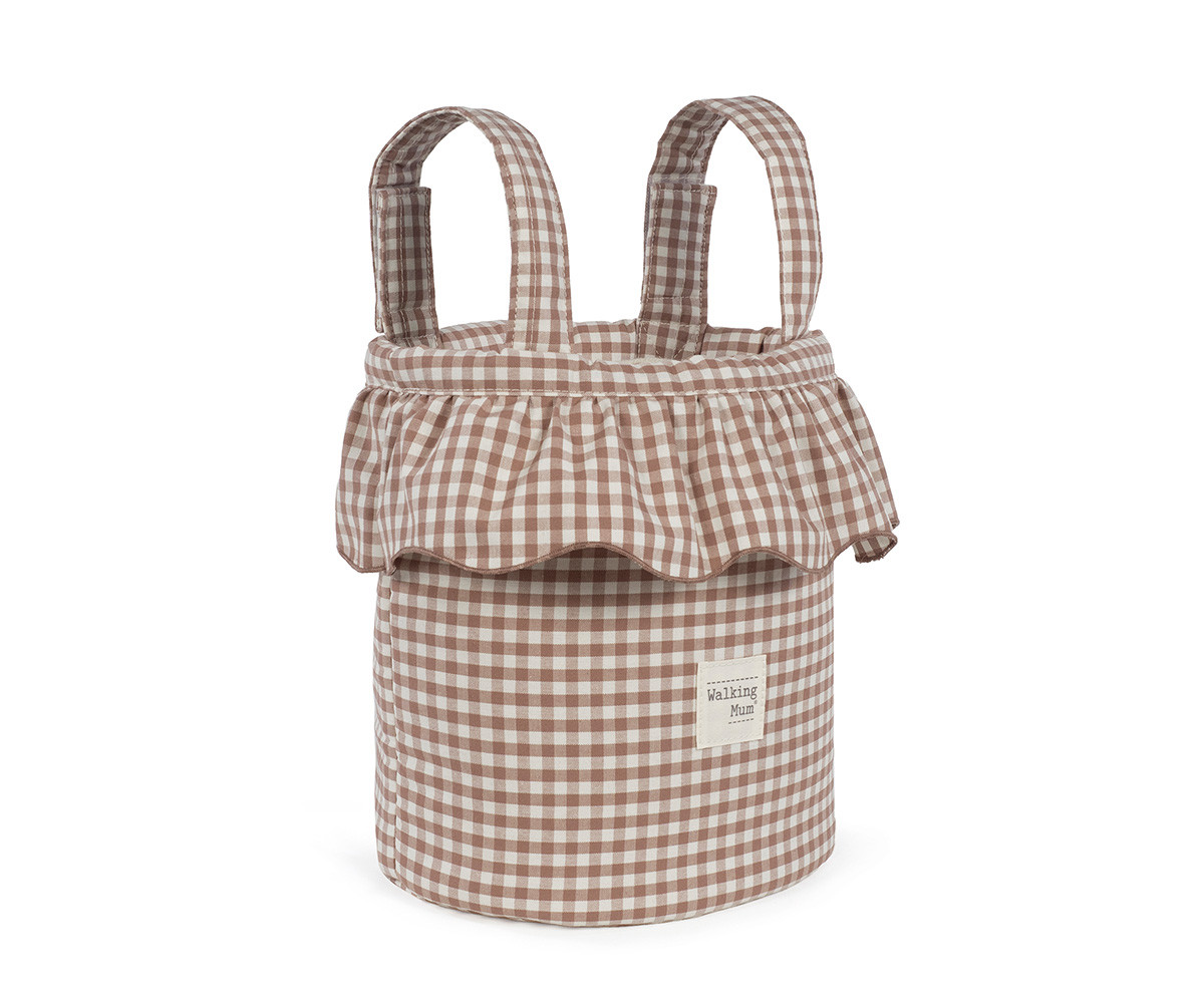 Borsa a Secchiello Bucket Praliné Vichy Moka