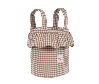Borsa a Secchiello Bucket Praliné Vichy Moka
