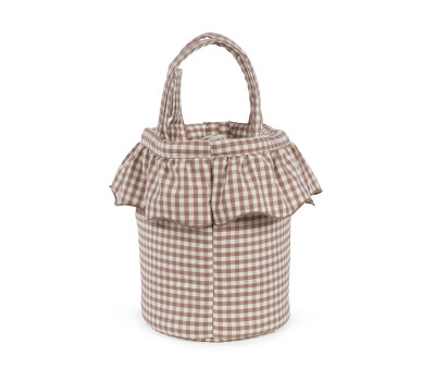 Borsa a Secchiello Bucket Praliné Vichy Moka