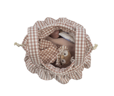 Borsa a Secchiello Bucket Praliné Vichy Moka