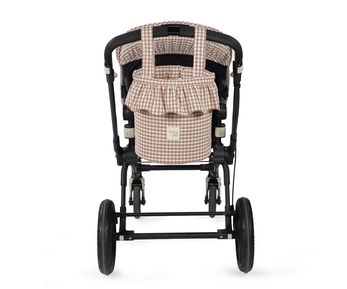 Borsa a Secchiello Bucket Praliné Vichy Moka