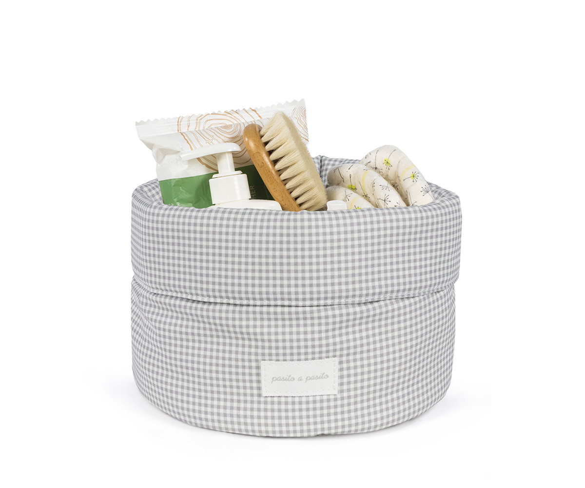 Cestito Home Little Bloom Vichy Gris