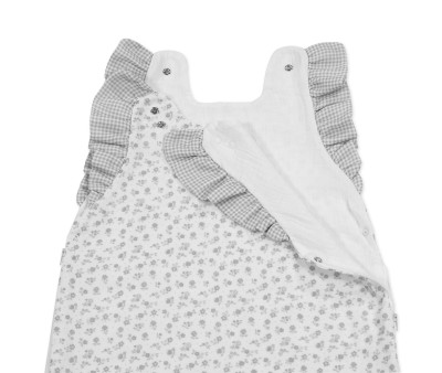 Saco Dormir Verano Little Bloom Flor Gris