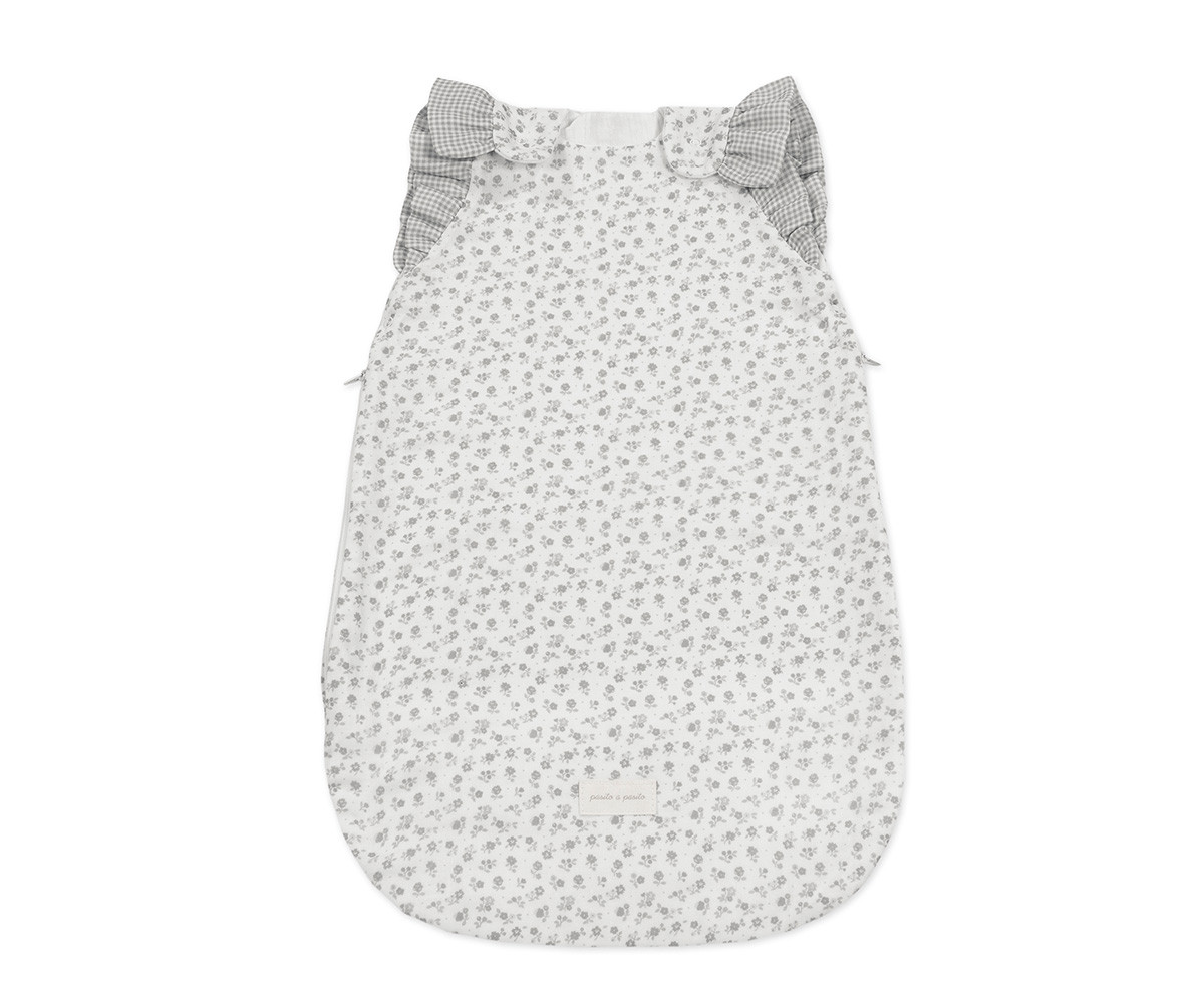 Saco Dormir Verano Little Bloom Flor Gris