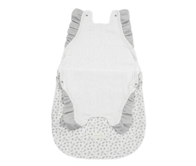 Saco Dormir Verano Little Bloom Flor Gris
