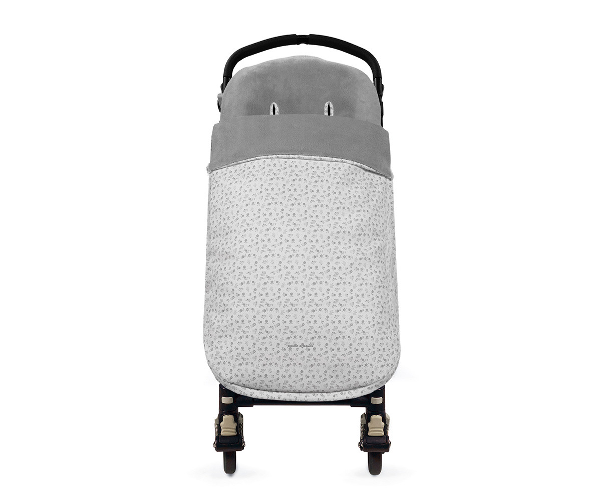 Saco Silla Invierno Little Bloom Flor Gris