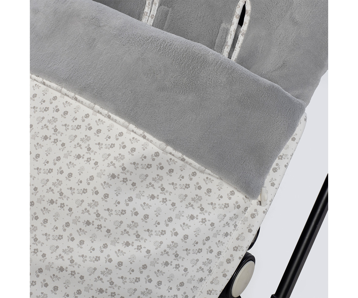 Saco Silla Invierno Little Bloom Flor Gris