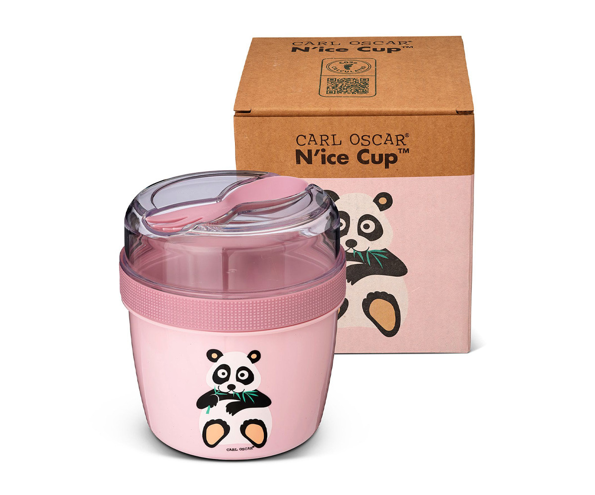 Porta Alimenti Snack N'ice Cup L Panda Pink