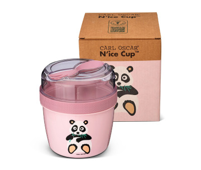 Porta Alimenti Snack N'ice Cup L Panda Pink
