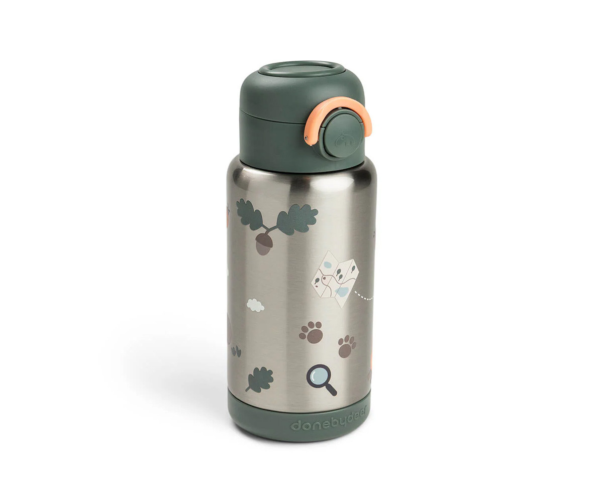Botella Térmica con Pajita Tiny Trails Green 340ml