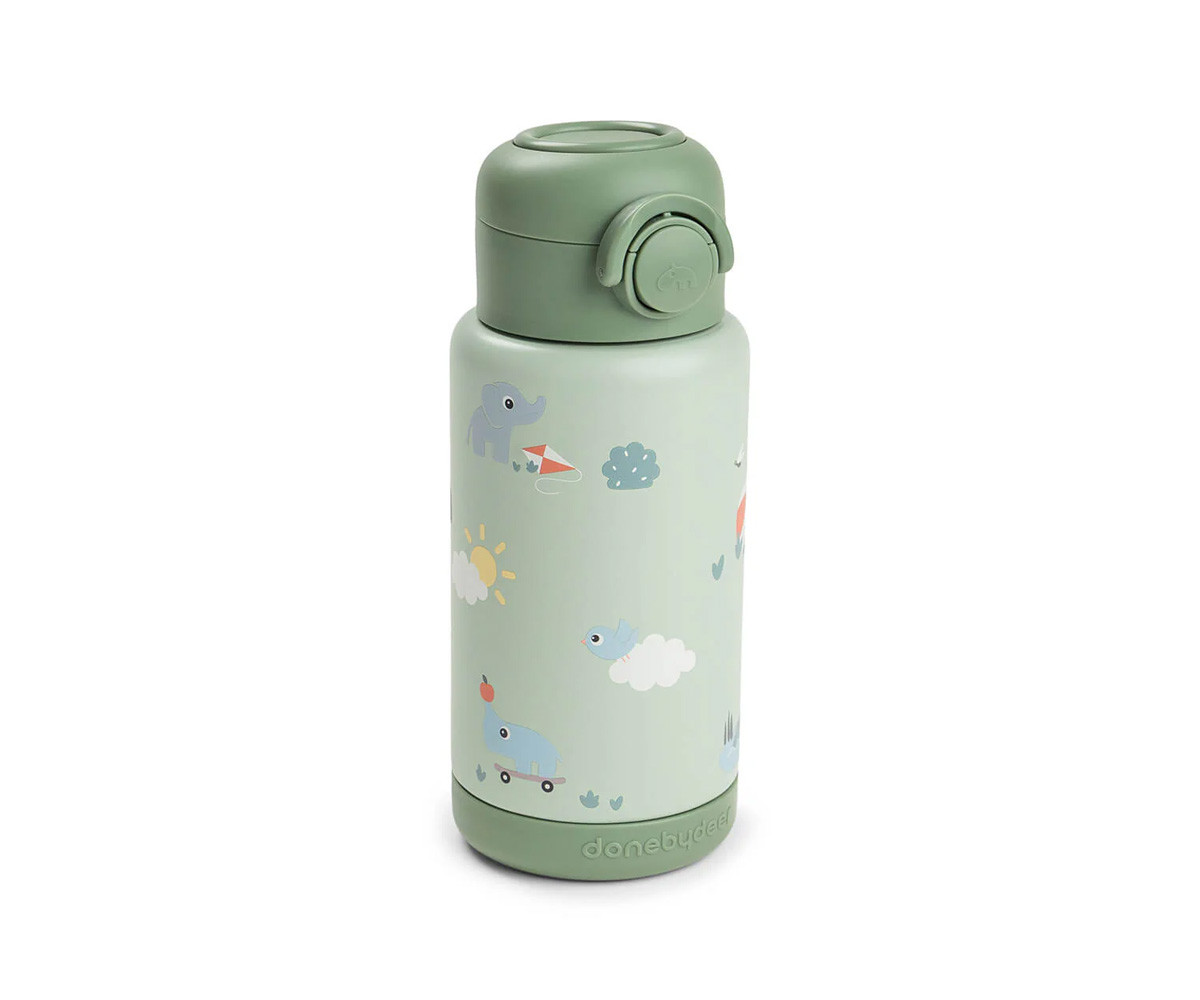 Botella Térmica con Pajita Playground Green 340ml