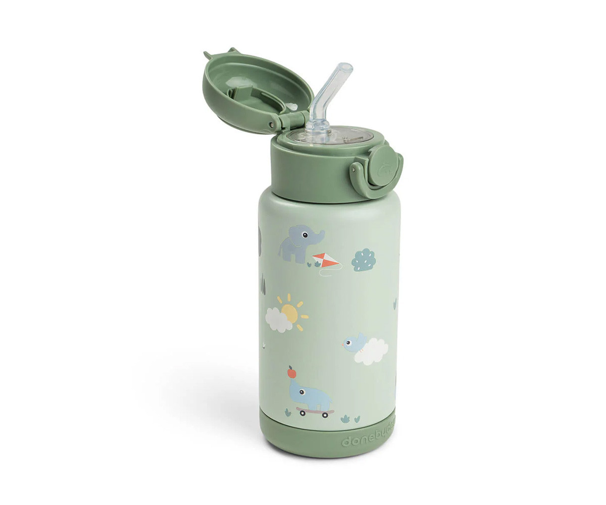 Botella Térmica con Pajita Playground Green 340ml