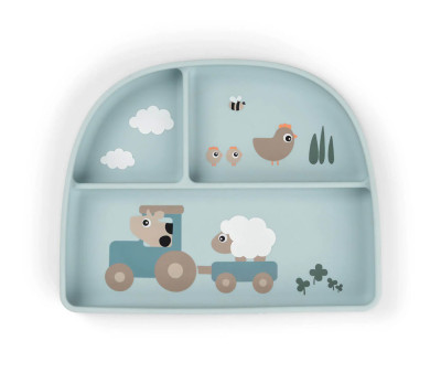 Piatto Foodie Divisorio Tiny Farm Blue