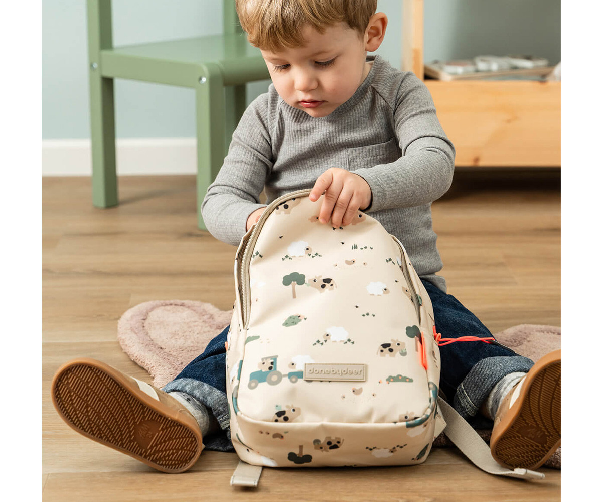 Mochila Infantil Tiny Farm Sand Personalizable