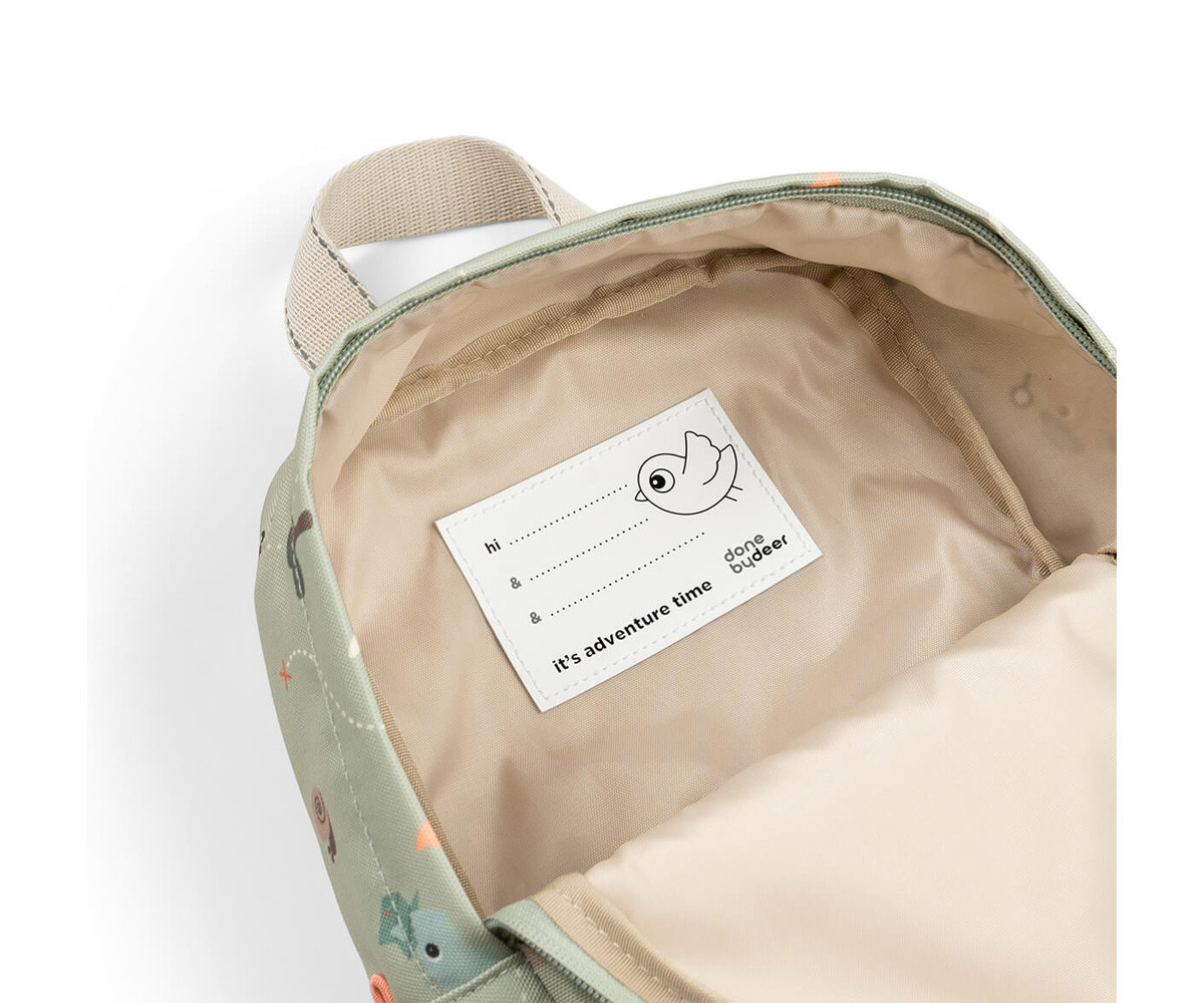 Zainetto Piccolo Tiny Trails Green Personalizzabile