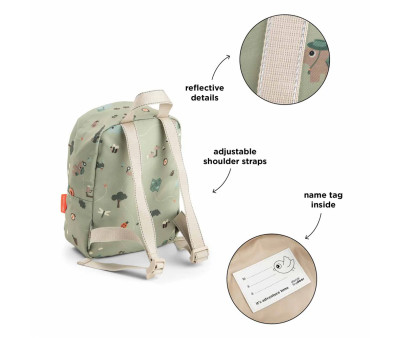 Zainetto Piccolo Tiny Trails Green Personalizzabile