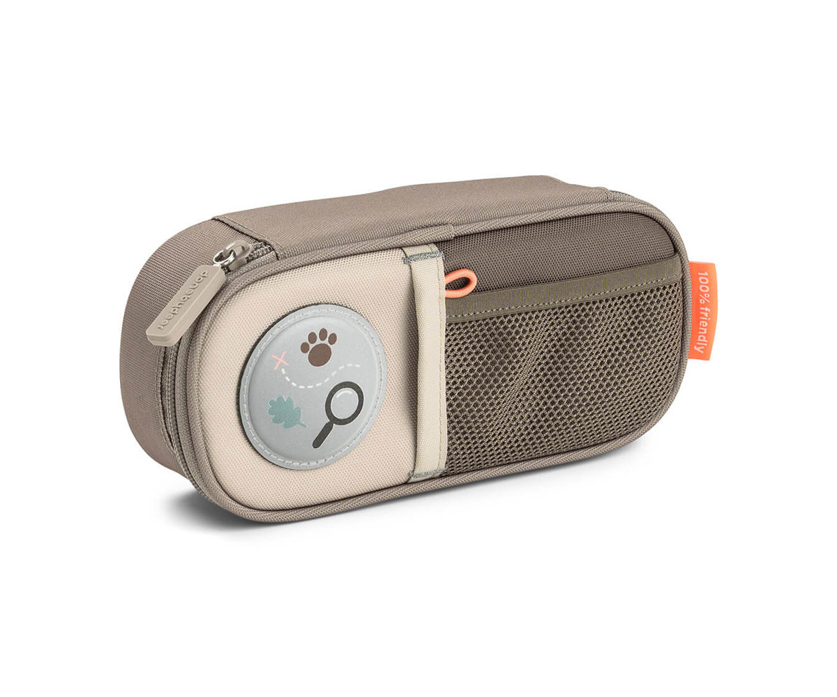 Estuche Escolar 2 Compartimentos Tiny Trails Sand