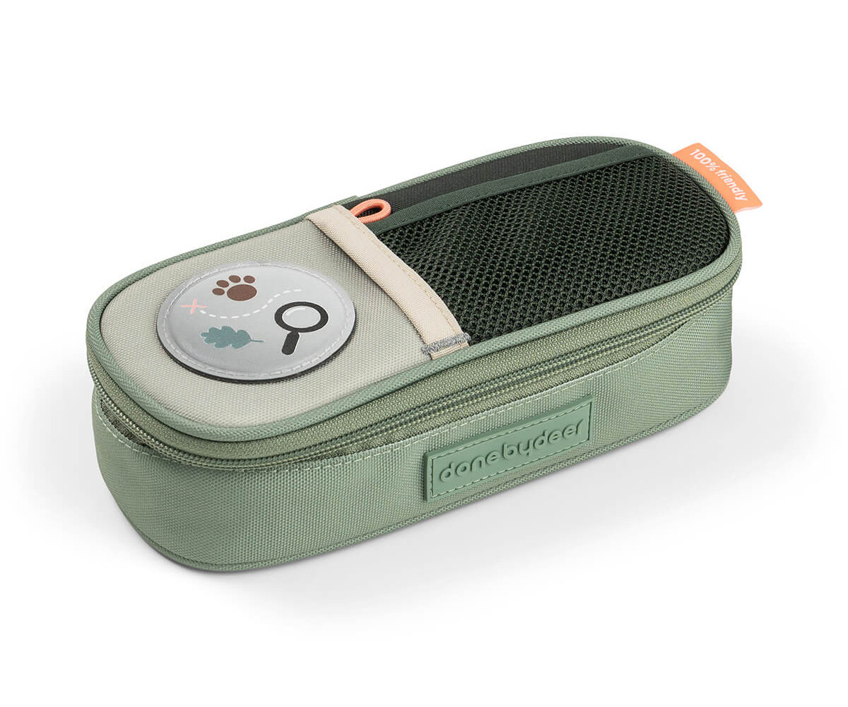 Estuche Escolar 2 Compartimentos Tiny Trails Green