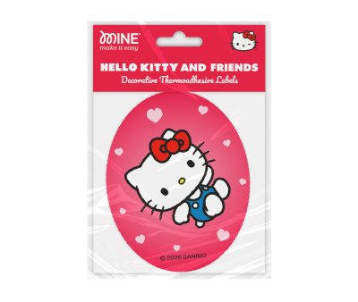 Toppa Termoadesiva Ovale Hello Kitty and Friends Cuori