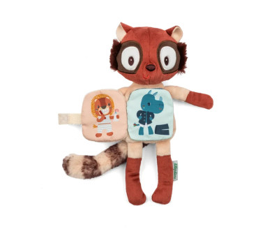 Libro de Tela y Peluche Fosforescente Elvis El Lémur