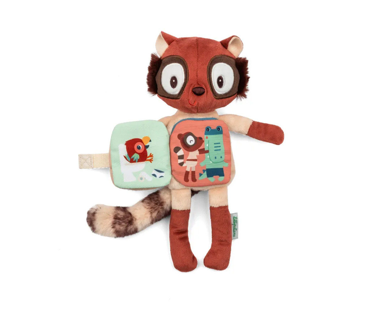 Libro de Tela y Peluche Fosforescente Elvis El Lémur