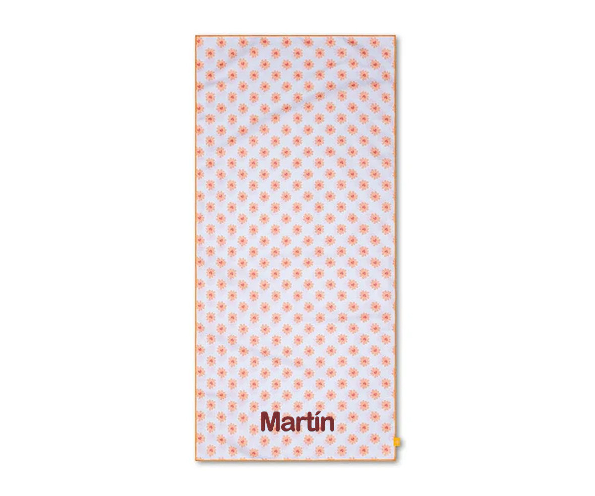 Toalla Microfibra Floral Love Personalizable